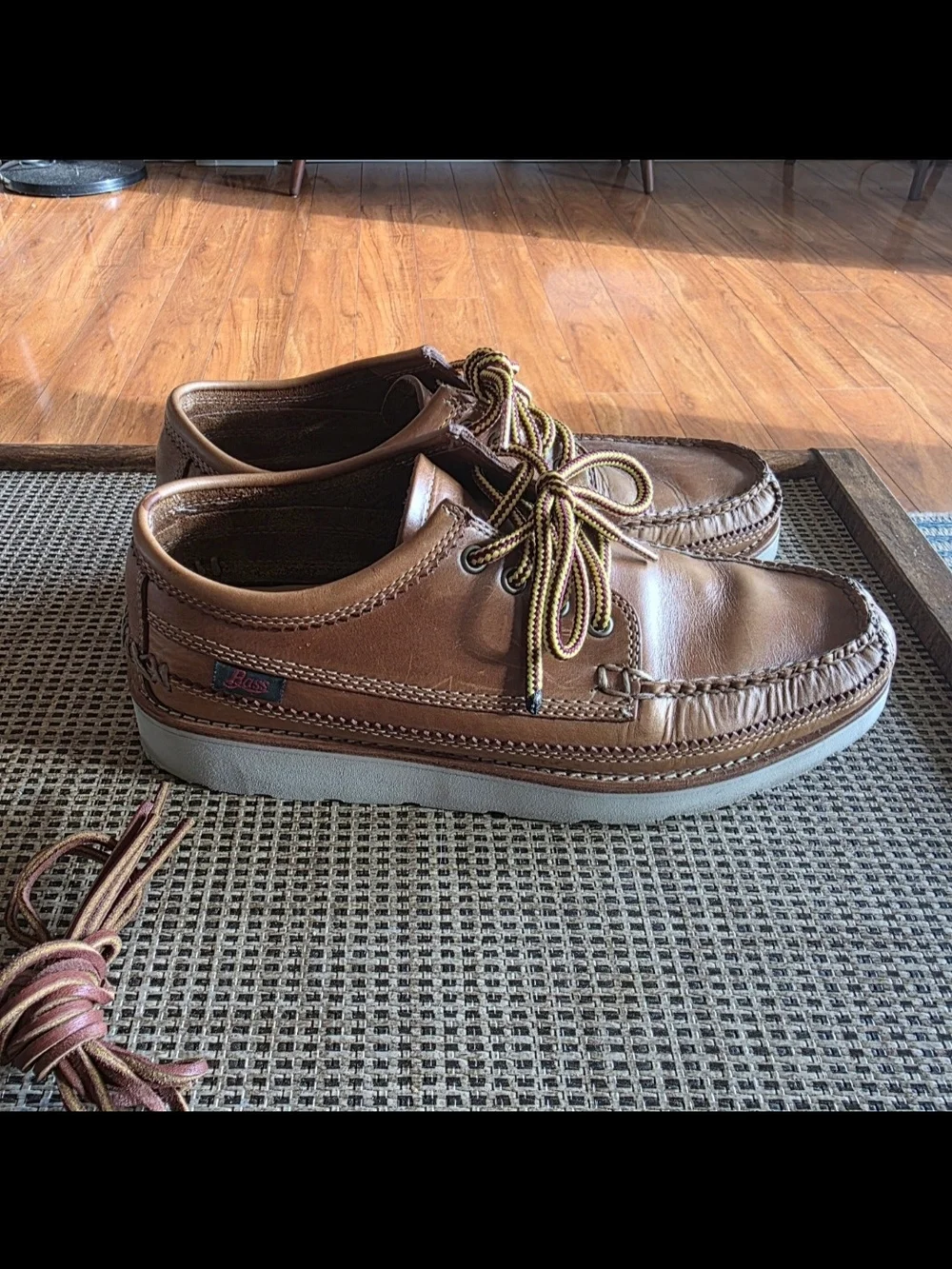 G.H. BASS Clayton Classic Men's Brown Leather Moccasin Boat Shoe Eastland Sebago
